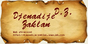 Đenadije Zaklan vizit kartica